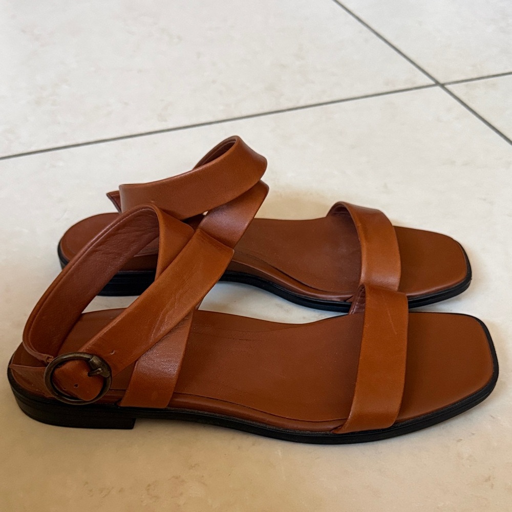 Vionic Elegant Brown Leather Sandals - Picture 2 of 5